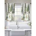 thumbnail image 5 of Sheer Curtains 54 Inches Long 2 Panels, Watercolor Animals Bears Deer Foxes Rod Pocket Curtain Voile Draperies, Rabbits Trees Light Filtering Window Treatment for Living Room Kitchen Bedroom, 5 of 8