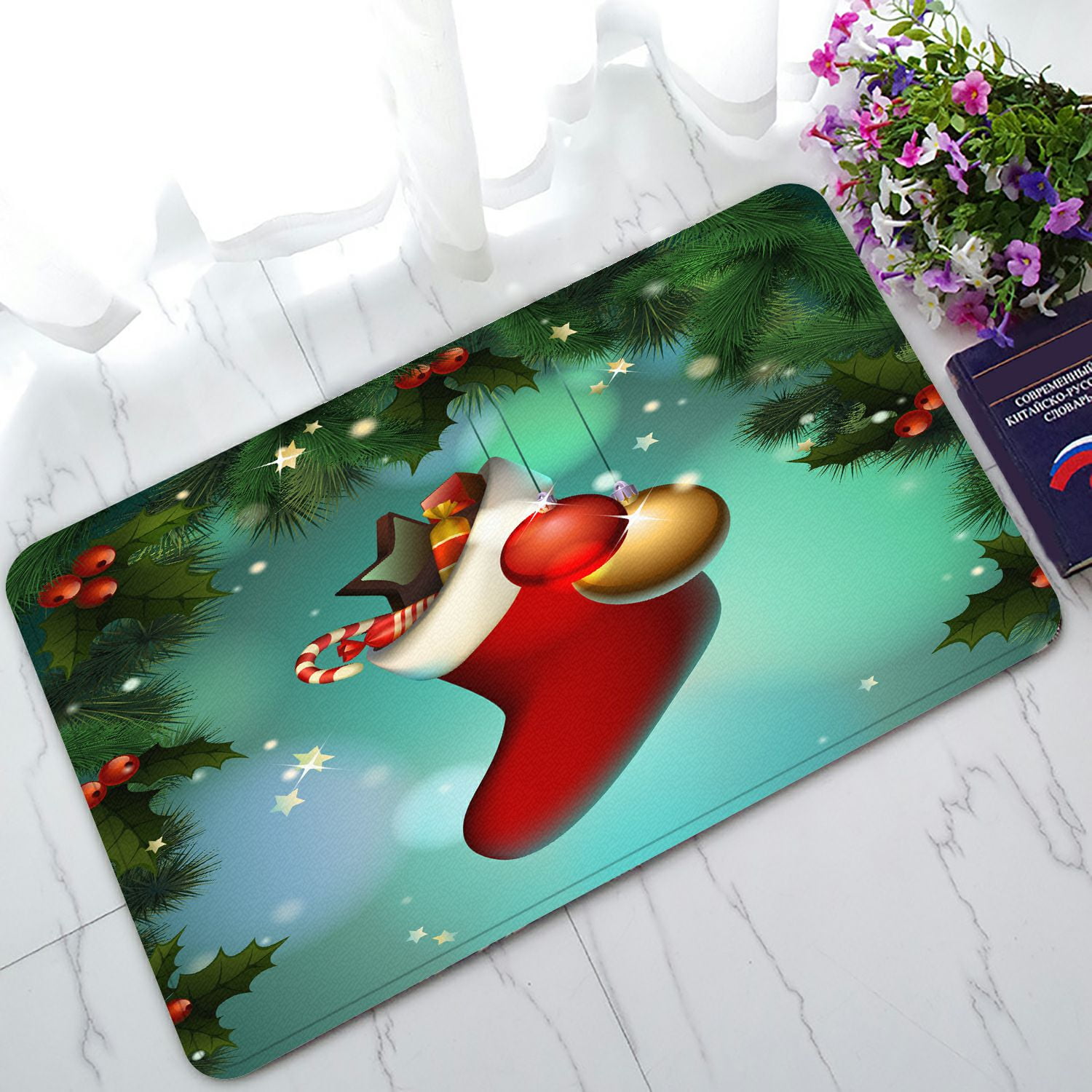 PHFZK Festival Doormat, Merry Christmas Gifts Doormat Outdoors/Indoor