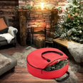 thumbnail image 2 of Christmas Wreath Storage Bag 30" Large Hard Shell Wreath Storage Container Xmas Wreaths Organizer Box with Dual Handles Holiday Wreath Holder Storage Red, 2 of 7