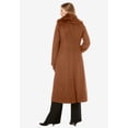 thumbnail image 5 of Jessica London Women's Plus Size Long Wool-Blend Coat With Faux Fur Collar, 5 of 6
