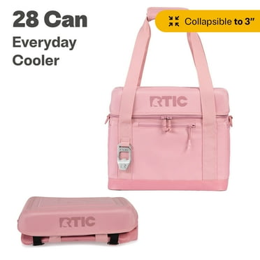 RTIC 28 Can Everyday Soft Cooler, 27 qt Collapsible with Bottle Opener, Dusty Rose