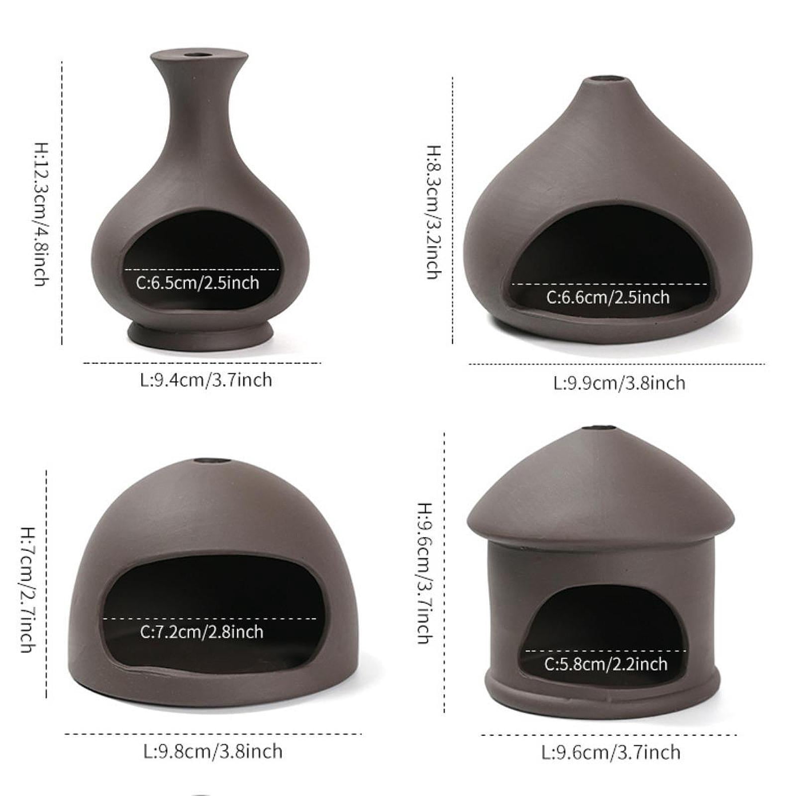 Zxpjkyu Palo Santo Holder Incense Burner Housewarming Gift Home Fragrance Desk Porcelain Semicircular
