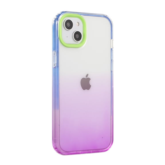 for iPhone 14 Plus 6.7" 2022 Gradient Case, Lightweight Flexible TPU Anti-Fingerprint Anti-Scratch Heavy Duty Full Body Protective Case for 14 Plus Women Ladies, Purple & Blue