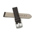 thumbnail image 4 of 30mm Classic Leather Buffalo Pattern Watch Strap Band, Stainless Steel Buckle, 4 of 7