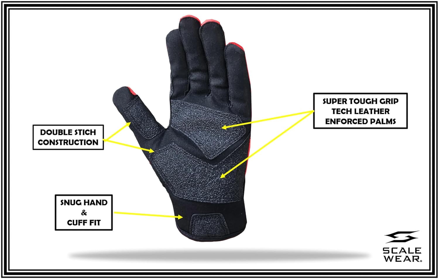 Stealth Padded Football Lineman Gloves – Black, Battle College Lineman, Be a Villain Not a Joker with Padded Stealth Football Gloves with Padded Protection, Youth, Kids, Men, Boys, Small to XXL Sizes