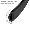 thumbnail image 2 of Uxcell Rubber Edge Trim U Seal Black Fits 30 Feet 1 Count, 2 of 5