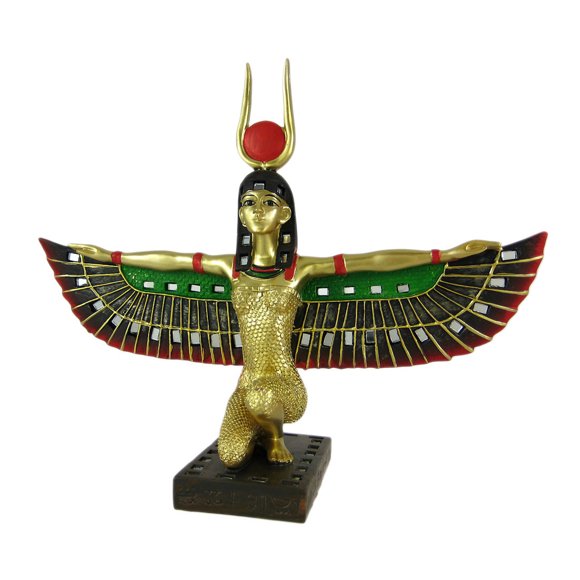 Winged Isis Egyptian Goddess Statue Deity Mythology