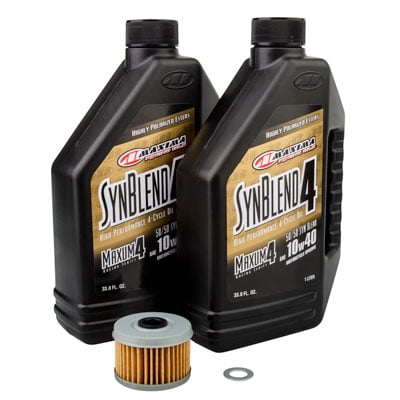 Oil Change Kit With Maxima Synthetic Blend 10W-40 for Honda TRX 400EX