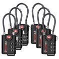 thumbnail image 1 of TSA Approved Cable Luggage Locks, 6 Pack, Easy Read Dials with Alloy Body, 1 of 7
