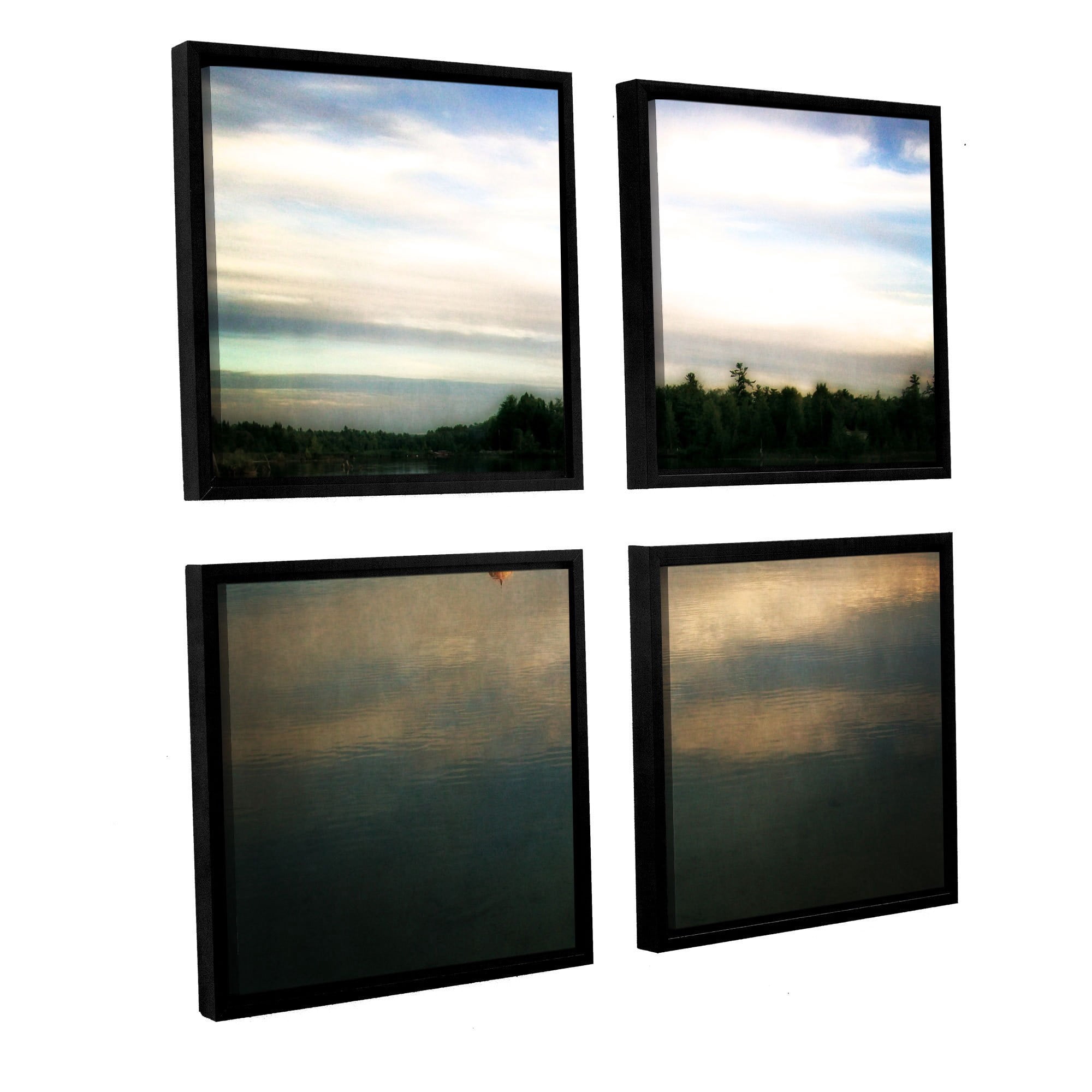 ArtWall Kevin Calkins "Buoy on the Bayou" 4-Piece Floater Framed Canvas Square Set