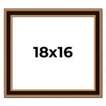 18x16 Frame Gold Brown Plein Air Vintage Solid Wood Picture Frame | 1.75 Inches Moulding Width |