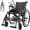 Gray, variant on VOCIC Lightweight Folding Portable Self-Propelled Wheelchair with Flip-Back Arm, Double-Brake, 23.6-inch Rear Wheels, Gray