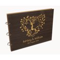 thumbnail image 7 of Darling Souvenir Personalized Engraved Laser Cut Wedding Guest Book Wooden Cover Sign-in Book Registry Guestbook Scrapbook-BC, 7 of 7