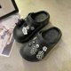thumbnail image 1 of Zuecos con ventilación para mujer, sandalias con plataforma, zapatillas de exterior, toboganes de playa, calzado de verano de marca, 2023 qym unisex, 1 of 2