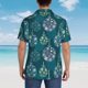 thumbnail image 4 of Fotbe whiter Snowflake balloons Camisa Hawaiana para Hombre Unisex – Camisa Casual de Verano con Botones de Manga Corta de Algodón y Lino,Large, 4 of 7