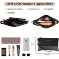 thumbnail image 6 of LOVEVOOK Laptop Bag for Women 15.6 Inch Tote Work Professional Leather Computer Briefcase Waterproof Handbag Shoulder Large Capacity Business Teacher Office Crossbody Purse, 6 of 8