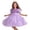 E048-Purple, variant on hengsof Girls Summer Tulle Bowknot Sequin Puff Sleeve Dress Mesh Round Neck Princess Party Ball Gown for 2-11 Years