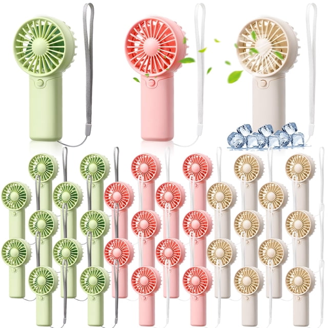 Ventilador portátil Rossesay Mini, portátil, funciona con pilas, 30 unidades