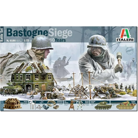 Italeri 6186 1:72 Battle-Set Bastogne Siege - Modellbau, Bausatz, Standmodellbau, Basteln, Hobb