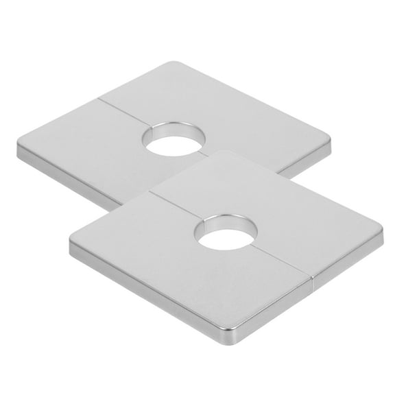 Masteelf 2pcs Square Wall Hole Cover Plate Self-Adhesive Pipe Cover Replacement Hole Cover For Kitchen Sink Pipe And Bathroom Shower Faucet