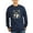 Navy, variant on CafePress - Painted Wolf Grayscale Long Sleeve Dark T Shirt - Long Sleeve Dark T-Shirt