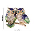 thumbnail image 1 of PVCS Diamond Opal Owl Brooch Animal Alloy Rhinestone Jewelry, 1 of 2