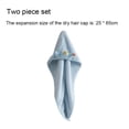 thumbnail image 2 of Coral Fleece Dry Hair Hat Quick Drying Microfiber Hair Towel for Bathing Spa, 2 of 5