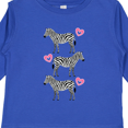 thumbnail image 4 of Inktastic Zebra Cute Safari Animal Girls Long Sleeve Toddler T-Shirt, 4 of 5