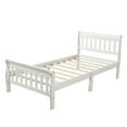 thumbnail image 5 of Tcbosik Twin Size Wood Platform Bed with Headboard and Footboard, Bed Frame with Slat Support for Bedroom Guest Room, White, 5 of 9