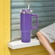 thumbnail image 5 of Termo Taza de paja de café de acero inoxidable portátil de 40 oz para viajes al aire libre (púrpura) JShteea Libre de BPA, 5 of 7