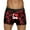Red, variant on Yuncity Mens Valentines Day Boxer Briefs Underwear Printed Red Bubble Love Rose Shorts Mid Waist Soft Underpants Black L