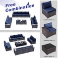 thumbnail image 4 of Gotland 12 Pieces Outdoor Patio Furniture Set PE Rattan Wicker Conversation Set w/10 Seats and 2 Coffee Tables, 4 of 7