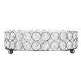 thumbnail image 4 of Crystal Cosmetic Makeup Tray 8in Round Display Tray Mirrored Metal Welded Structure for Food Perfume Jewelry Wine Silver, 4 of 8