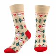 thumbnail image 5 of LWNYDPLSD Christmas Socks For Men Women Fun Cute Socks With Santas Reindeer Snowman Candy Pattern Xmas Novelty Socks Clearance Sale Beige, 5 of 5