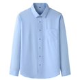thumbnail image 1 of Men's Classic Large Size Comfortable Long Sleeve Shirt, 1 of 1