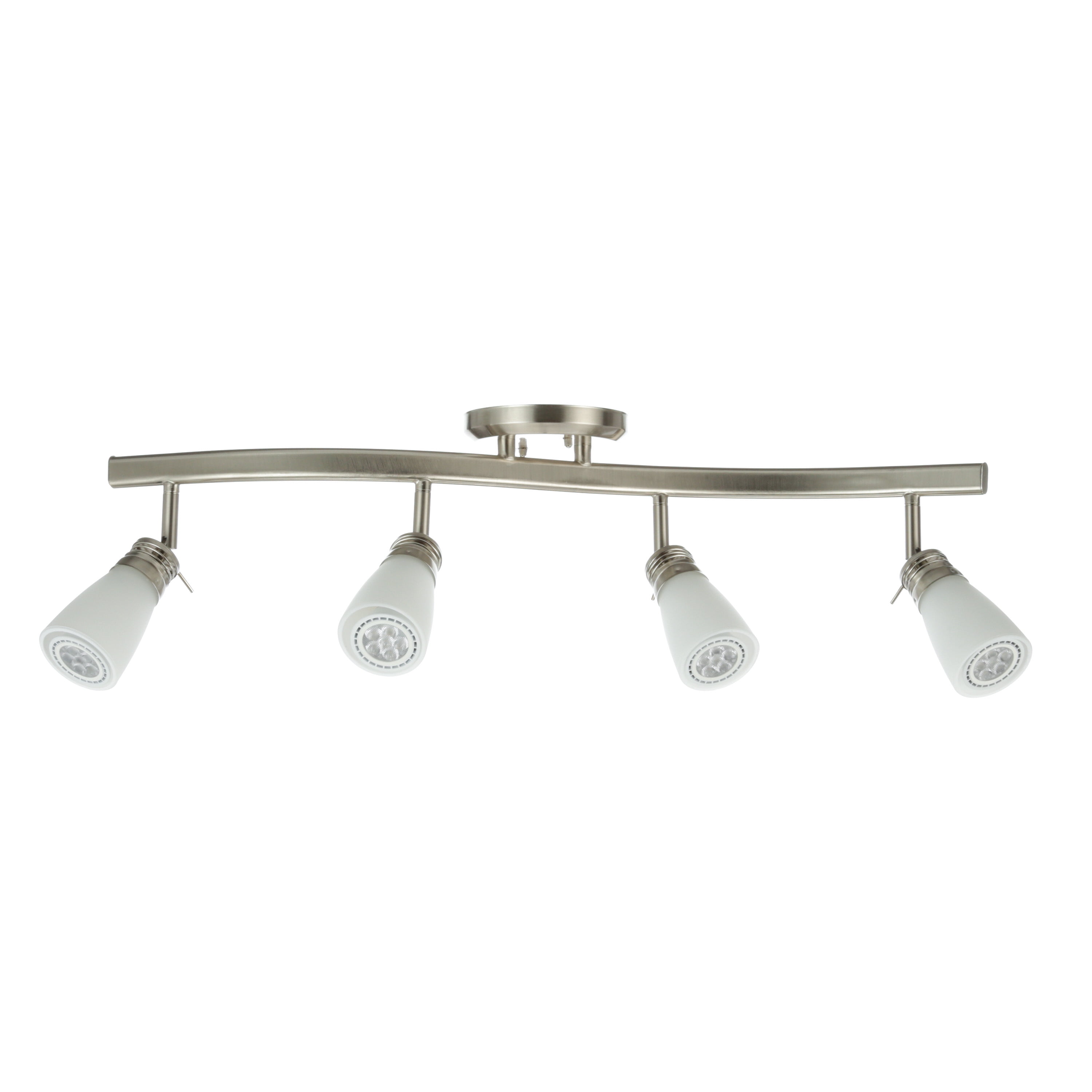 Chapter Decor Track Ceiling 4 Lights, Satin Nickel Finish