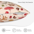 thumbnail image 5 of Bingfone Retro Autum Mushrooms Linen Throw Pillow Covers Cushion Case Pocket Button Vintage Farmhouse Pillowcase for Sofa Couch Bed 20"x20", 5 of 9