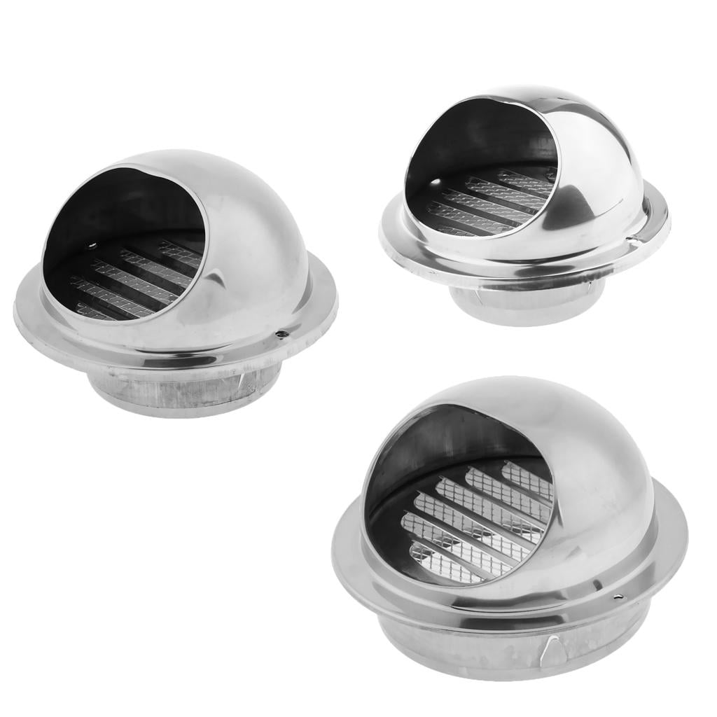 Stainless Steel Ball Air Vent Cover Outlet Exhaust Port Ducting Louver Cover 