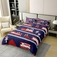thumbnail image 2 of Cartoon Train 100% Cotton Duvet Cover King Size,Steam Locomotive Soft Comforter Cover,Railway Theme Printed Adults Bedding Set For Bedroom,Red Navy Vehicles Car Quilt Cover(No Comforter), 2 of 5