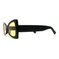 thumbnail image 3 of Womens Retro Bow Shape Narrow Butterfly Plastic Sunglasses Black Yellow, 3 of 4