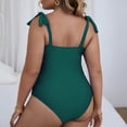 thumbnail image 5 of Askfv Women Plus Size One Piece Swimsuits Tummy Control Bathing Suits Tie Shoulder Swimwear, 5 of 5