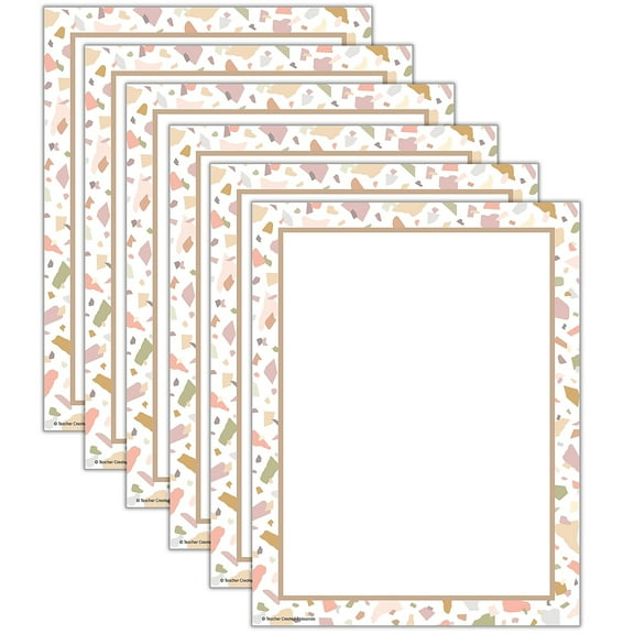 Teacher Created Resources Terrazzo Tones Computer Paper, 50 Sheets Per Pack, 6 Packs