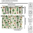 thumbnail image 5 of Cartoon Drapery Curtains, Merry Christmas Cute Bells Pine Tree Pole Pocket Window Decorations, Kitchen Living Room Bedroom 54x18in+27x24in X2, 5 of 5