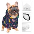 thumbnail image 3 of Fotbe Dinosaur Flowers Sudadera con Estampado para Perros Pequeños – Suéter con Capucha para Mascotas, Tela Suave de Forro Polar con Bolsillo-Large, 3 of 7