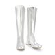thumbnail image 5 of Botas DREAM PAIRS Gogo con Punta Cuadrada, Tacón Grueso y Altura hasta la Rodilla en Plata, 5 of 8