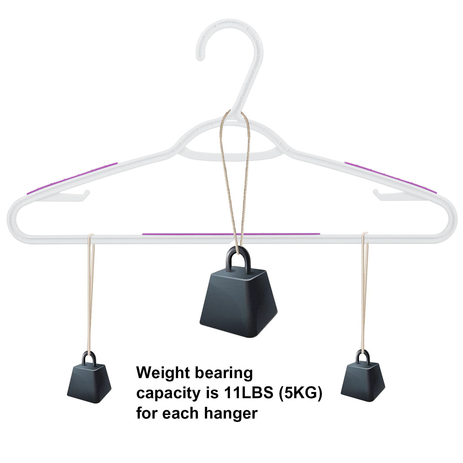 Dropship 10 Pack Clothes Hangers Non-Slip Notched Space-Saving Plastic  Clothing Hangers to Sell Online at a Lower Price
