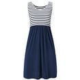 thumbnail image 3 of YAGHYAGH Pregnant Womens Summer Sundress Striped Sleeveless Maternity Nursing Dress, 3 of 3