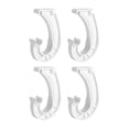 thumbnail image 3 of GUOOL 4 Pieces Closet Rod Support Bracket Closet Shelf Rod Holder J Type Hooks 3/4 White, 3 of 9