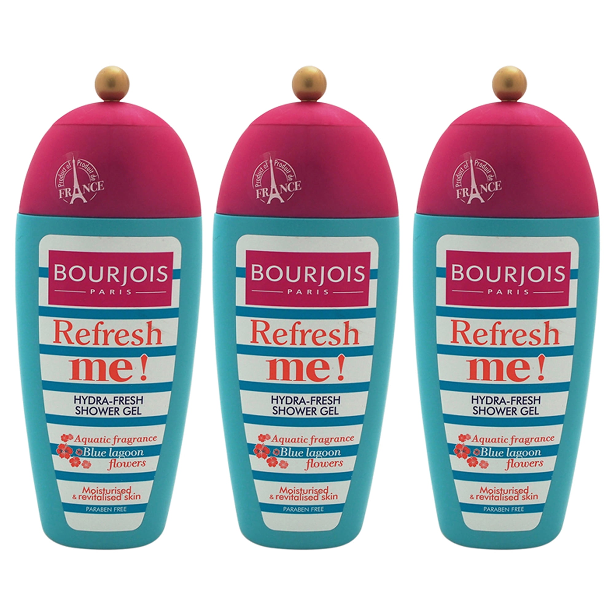 Bourjois Refresh Me! Hidra-Fresh Shower Gel - Pack of 3, 8.4 oz