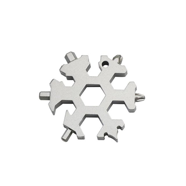 Ruiboury 420 Acier Inoxydable Multiple Flocon De Neige Outil Tournevis À Tête Portable Camping En Plein Air Escalade En Forme De Flocon De Neige Outil